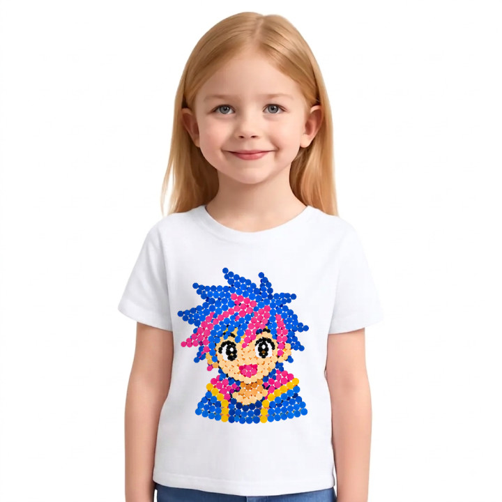 Fată anime din puncte - ziua punctului - tricou pentru copii