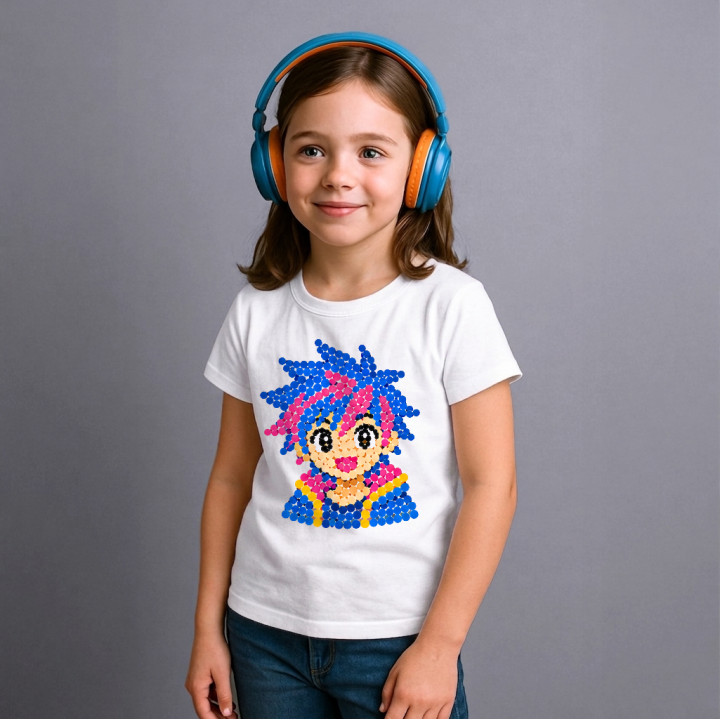 Fată anime din puncte - ziua punctului - tricou pentru copii
