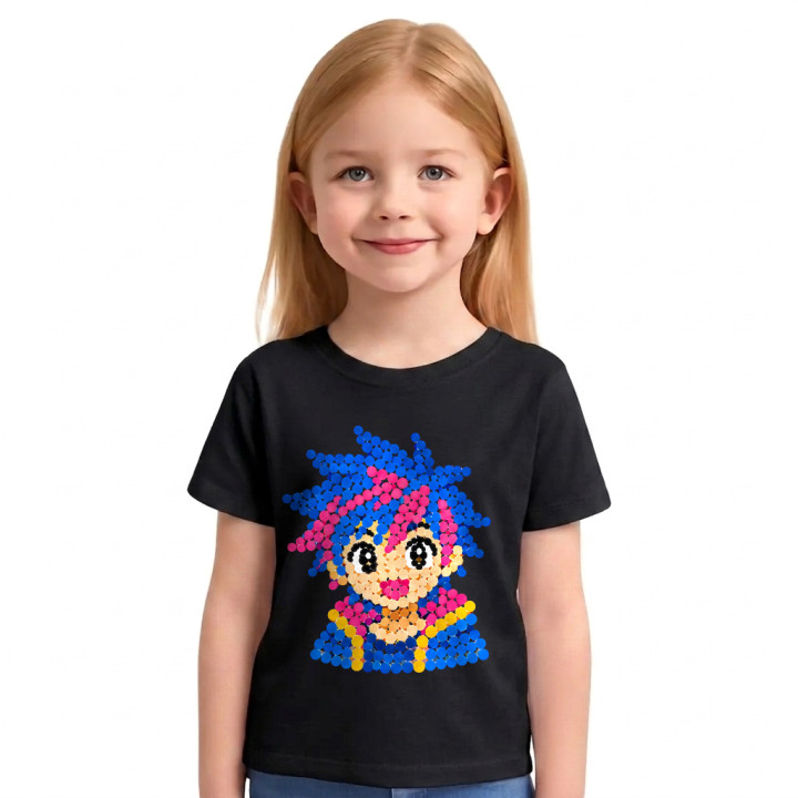 Fată anime din puncte - ziua punctului - tricou pentru copii