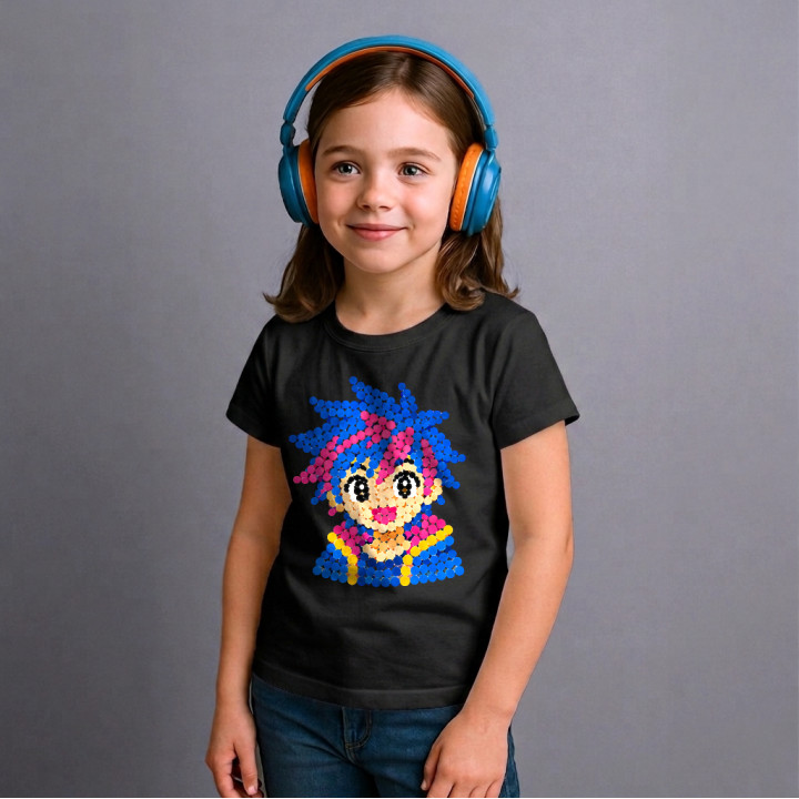 Fată anime din puncte - ziua punctului - tricou pentru copii