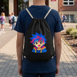 Fată anime din puncte - ziua punctului - sac cu șnur