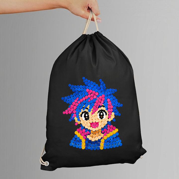 Fată anime din puncte - ziua punctului - sac cu șnur