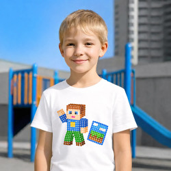 Jucător cu blocuri din puncte - ziua punctului - tricou pentru copii - inspirat de Roblox