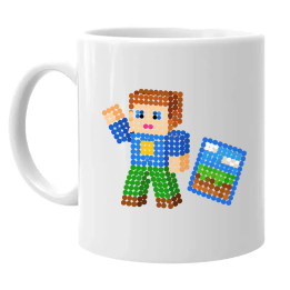 Jucător cu blocuri din puncte - ziua punctului - cană - inspirat de Roblox