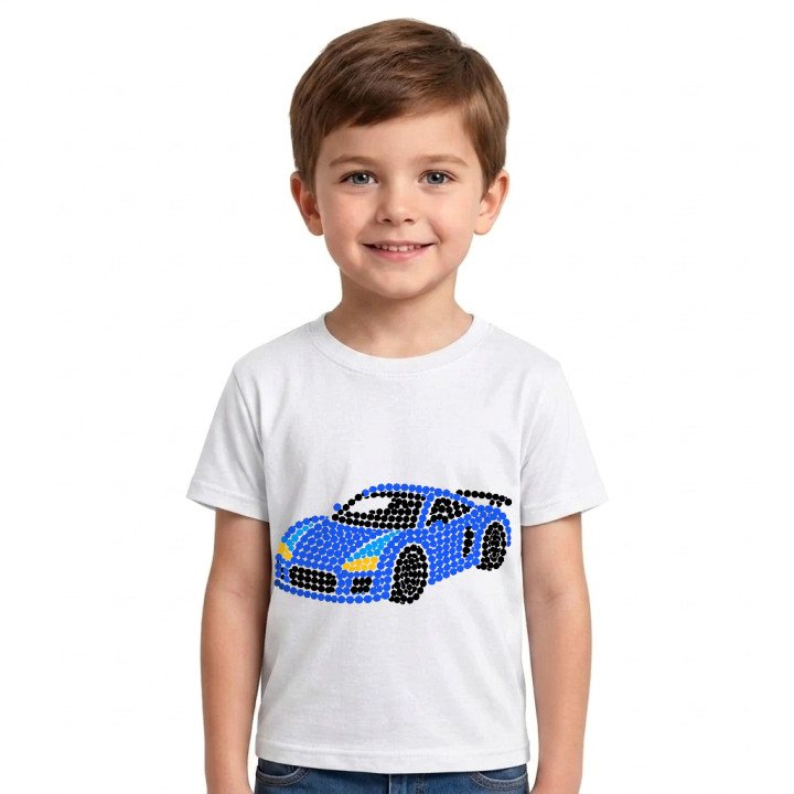 Mașină sport din puncte - ziua punctului - tricou pentru copii