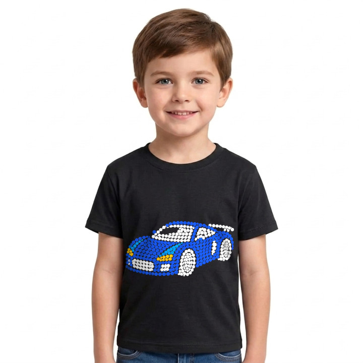 Mașină sport din puncte - ziua punctului - tricou pentru copii