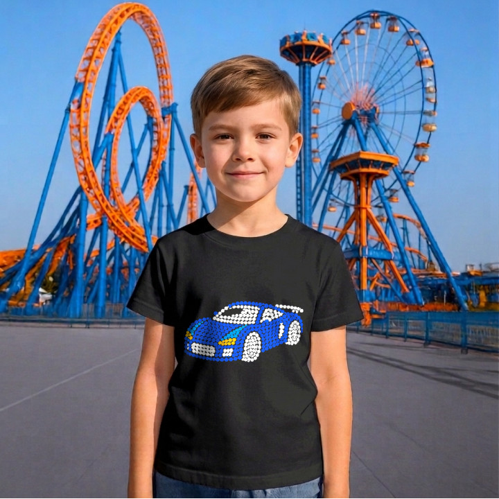 Mașină sport din puncte - ziua punctului - tricou pentru copii