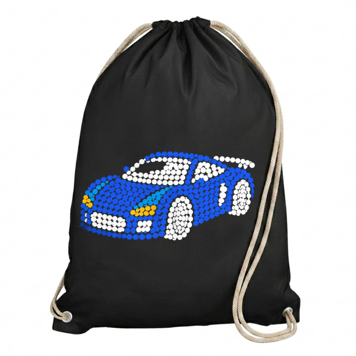 Mașină sport din puncte - ziua punctului - sac cu șnur