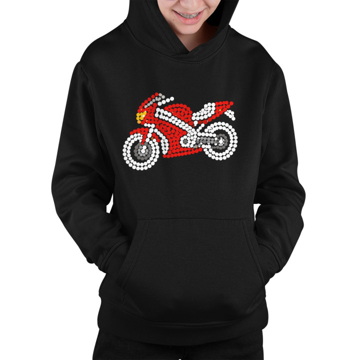 Motocicletă din puncte - ziua punctului - bluză pentru copii