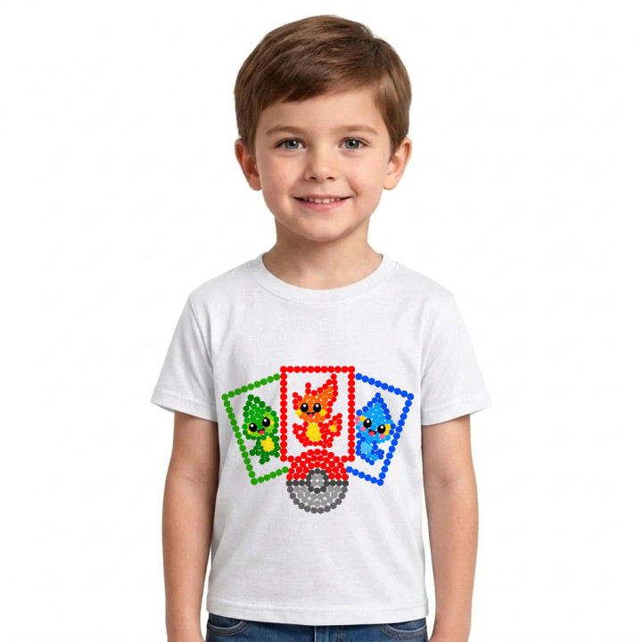 Cărți de colecție din puncte - ziua punctului - tricou pentru copii - inspirat de Pokémon