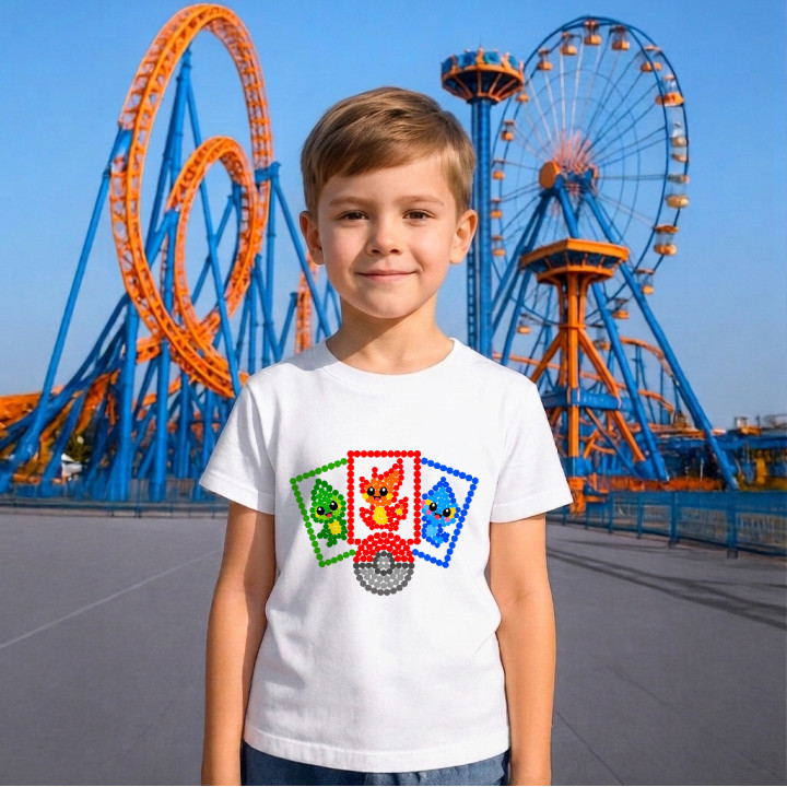 Cărți de colecție din puncte - ziua punctului - tricou pentru copii - inspirat de Pokémon