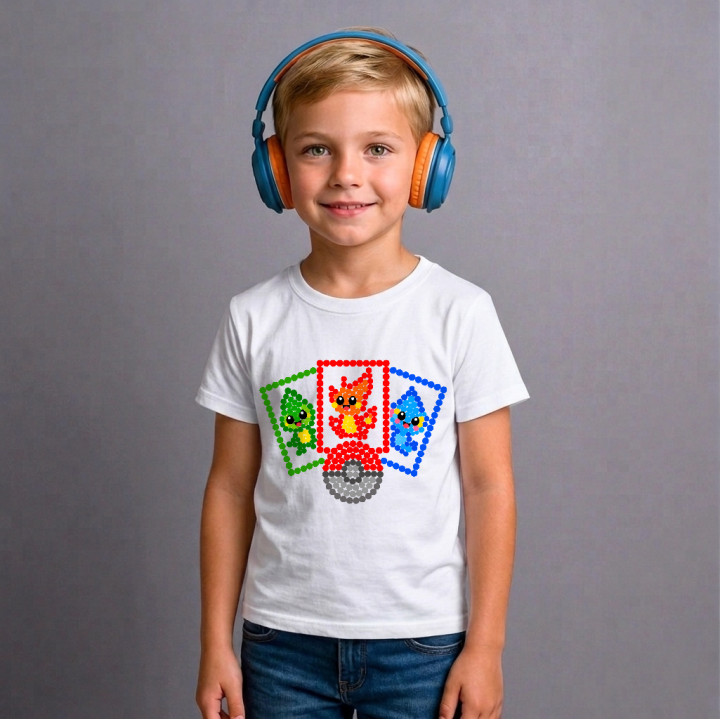 Cărți de colecție din puncte - ziua punctului - tricou pentru copii - inspirat de Pokémon