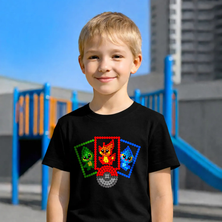 Cărți de colecție din puncte - ziua punctului - tricou pentru copii - inspirat de Pokémon