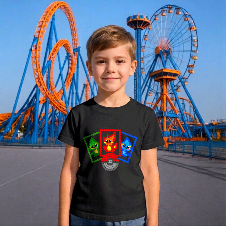Cărți de colecție din puncte - ziua punctului - tricou pentru copii - inspirat de Pokémon