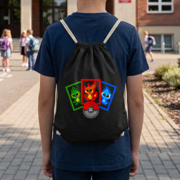 Cărți de colecție din puncte - ziua punctului - sac cu șnur - inspirat de Pokémon