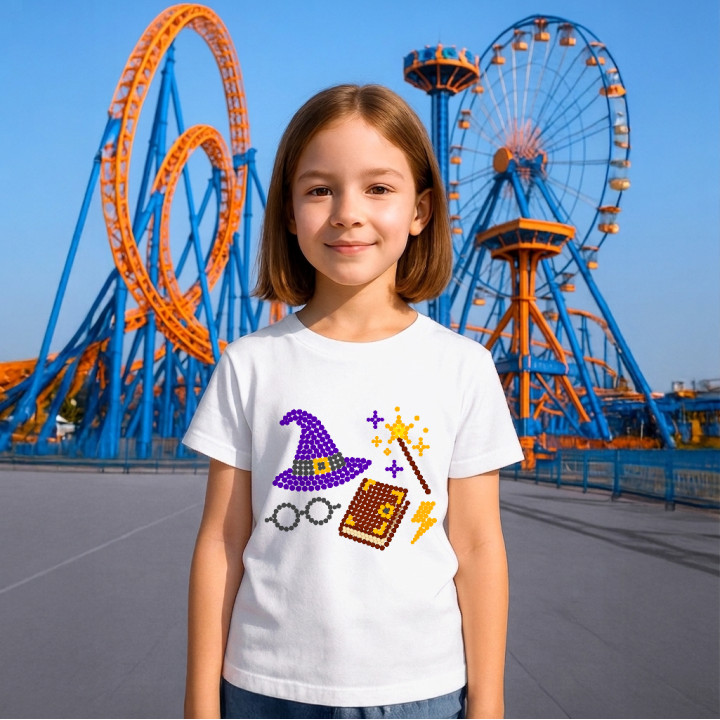 Vrăji și magie din puncte - ziua punctului - tricou pentru copii - inspirat de Harry Potter