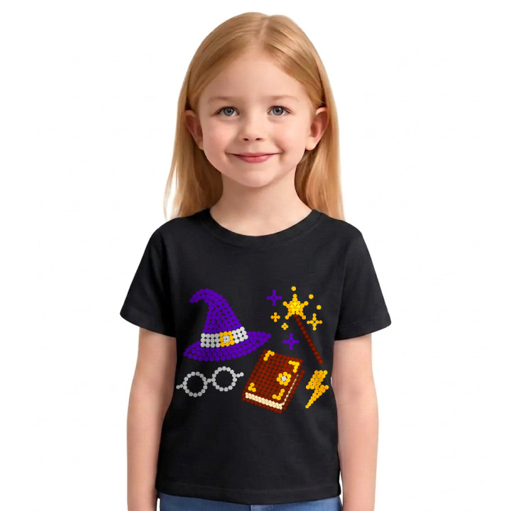Vrăji și magie din puncte - ziua punctului - tricou pentru copii - inspirat de Harry Potter