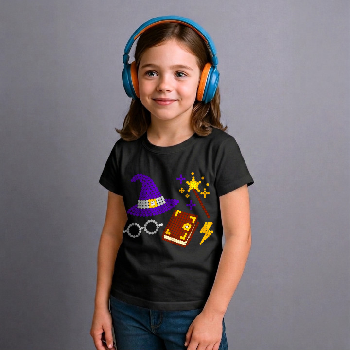 Vrăji și magie din puncte - ziua punctului - tricou pentru copii - inspirat de Harry Potter