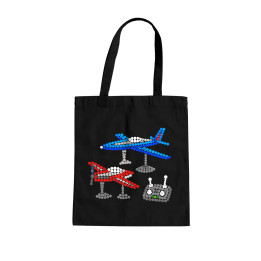 Modele de avioane din puncte - ziua punctului - sacoșă de bumbac
