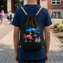 Modele de avioane din puncte - ziua punctului - sac cu șnur