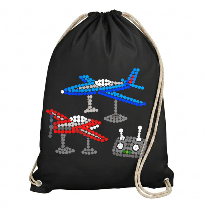 Modele de avioane din puncte - ziua punctului - sac cu șnur