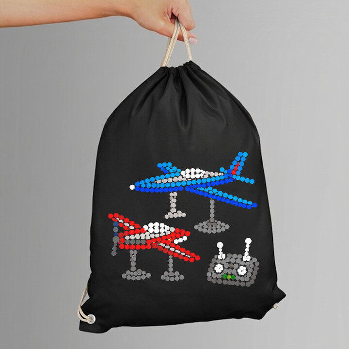 Modele de avioane din puncte - ziua punctului - sac cu șnur
