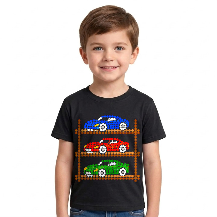 Modele de mașini din puncte - ziua punctului - tricou pentru copii