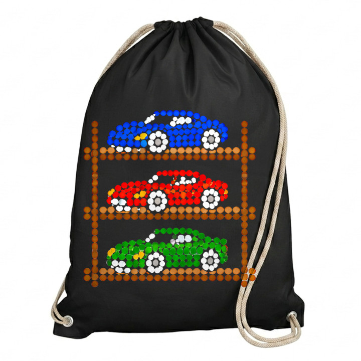 Modele de mașini din puncte - ziua punctului - sac cu șnur