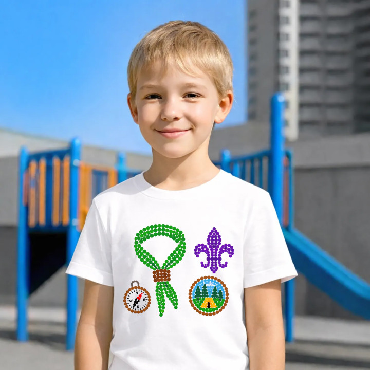 Cercetășie din puncte - ziua punctului - tricou pentru copii