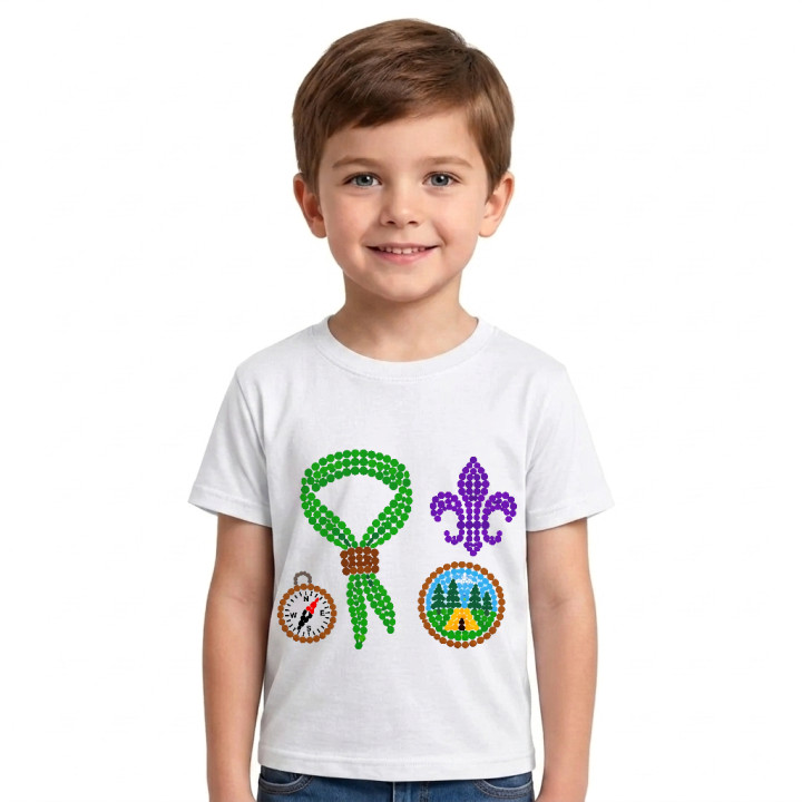 Cercetășie din puncte - ziua punctului - tricou pentru copii