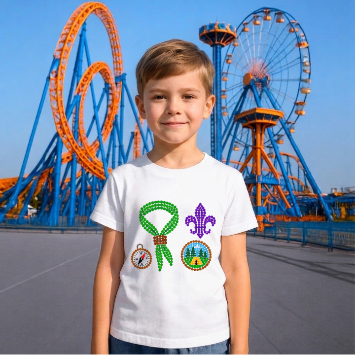Cercetășie din puncte - ziua punctului - tricou pentru copii