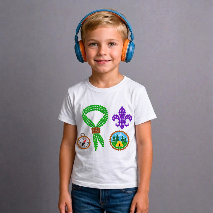 Cercetășie din puncte - ziua punctului - tricou pentru copii