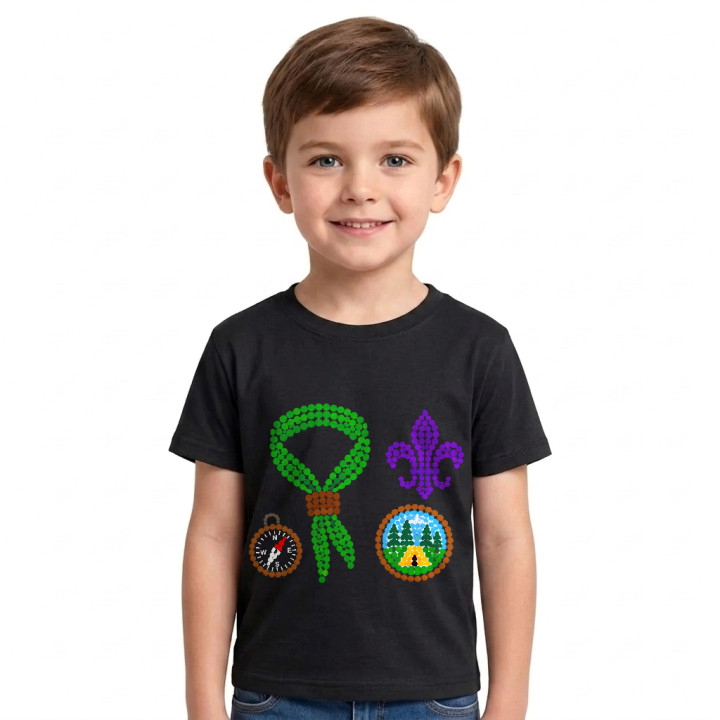 Cercetășie din puncte - ziua punctului - tricou pentru copii
