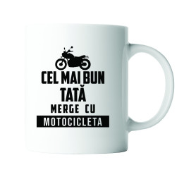 Cel mai bun tată merge cu motocicleta - cană
