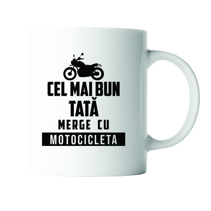 Cel mai bun tată merge cu motocicleta - cană