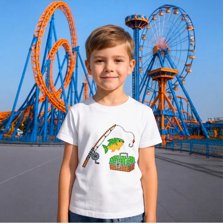 Pescuit din puncte - ziua punctului - tricou pentru copii