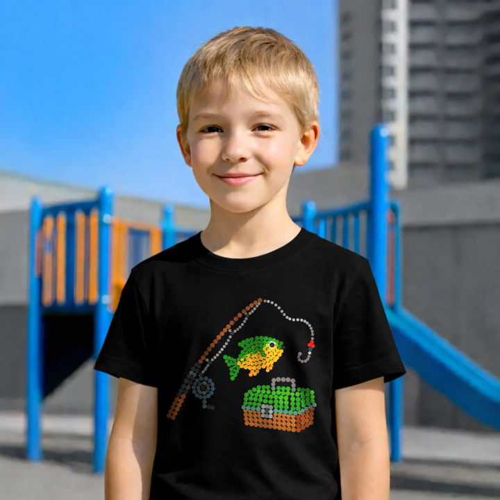Pescuit din puncte - ziua punctului - tricou pentru copii
