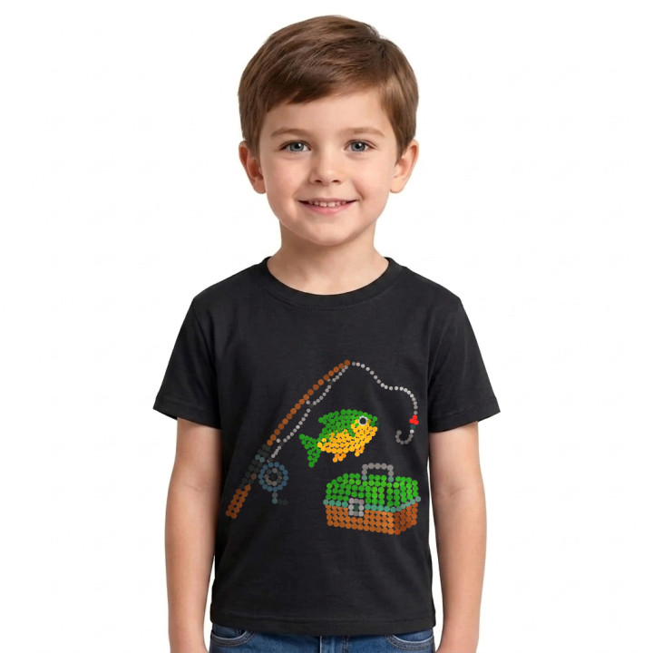 Pescuit din puncte - ziua punctului - tricou pentru copii
