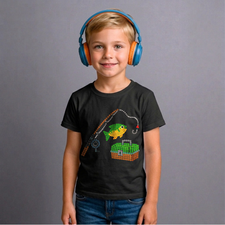 Pescuit din puncte - ziua punctului - tricou pentru copii