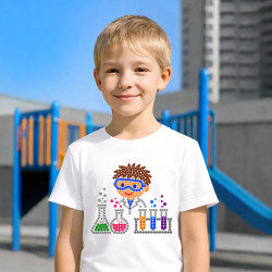 Micul om de știință din puncte - ziua punctului - tricou pentru copii