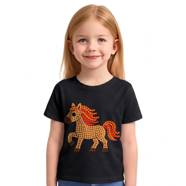 Cal din puncte - ziua punctului - tricou pentru copii