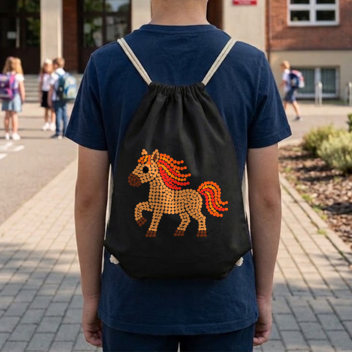 Cal din puncte - ziua punctului - sac cu șnur