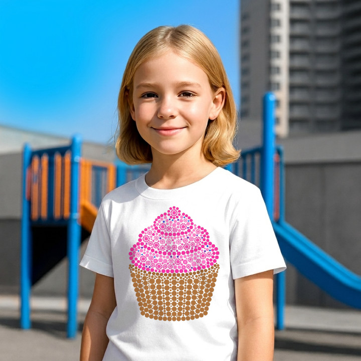 Brioșă din puncte - ziua punctului - tricou pentru copii