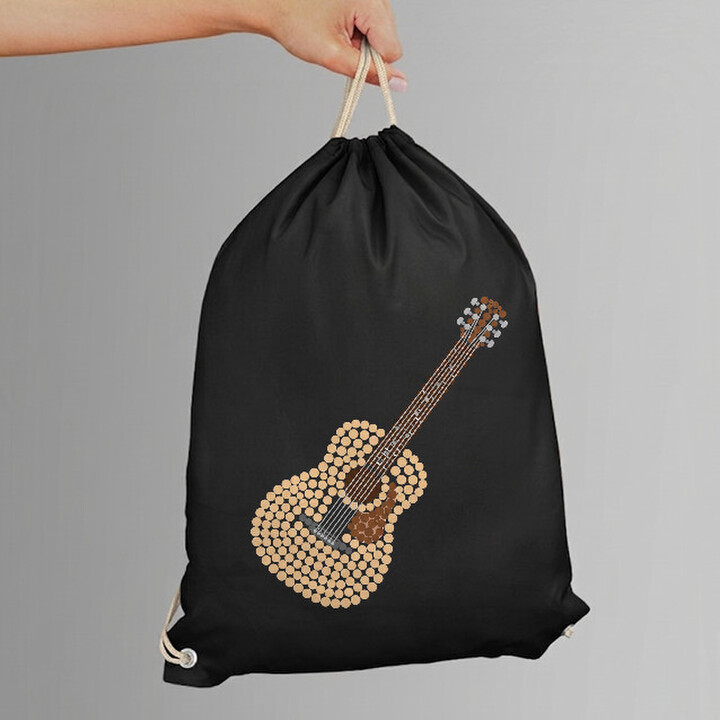 Chitară acustică din puncte - ziua punctului - sac cu șnur