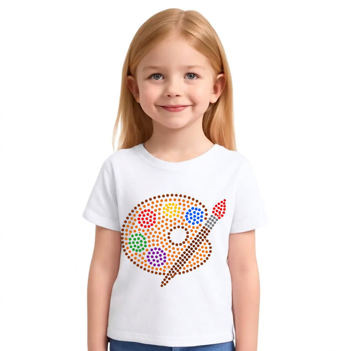 Paletă de pictor din puncte - ziua punctului - tricou pentru copii