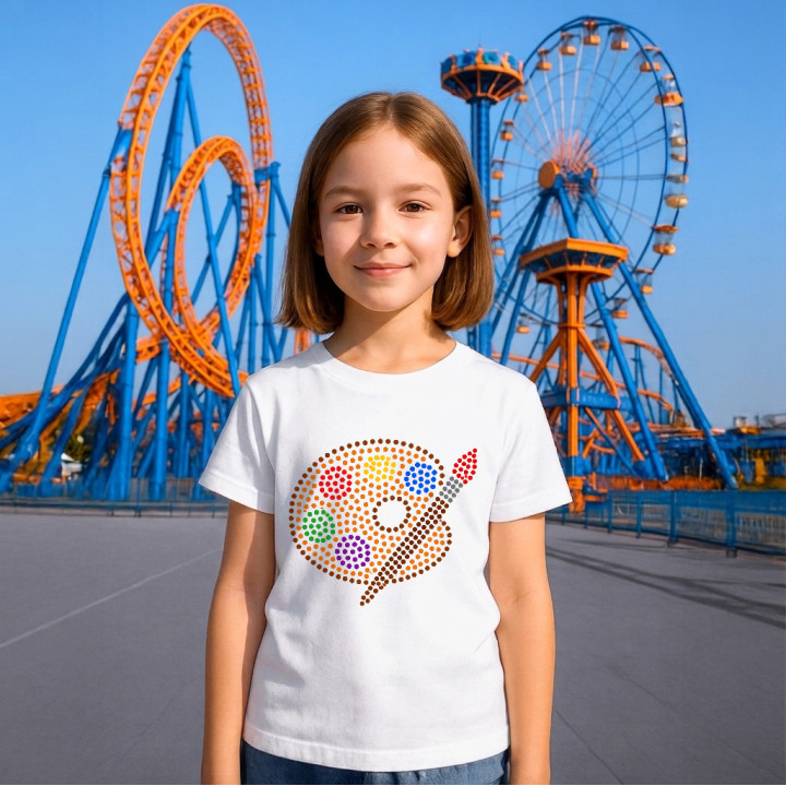 Paletă de pictor din puncte - ziua punctului - tricou pentru copii