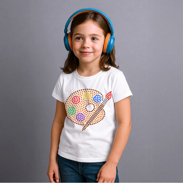 Paletă de pictor din puncte - ziua punctului - tricou pentru copii
