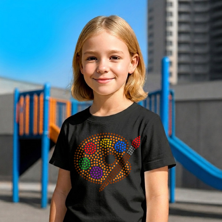 Paletă de pictor din puncte - ziua punctului - tricou pentru copii