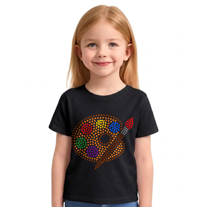 Paletă de pictor din puncte - ziua punctului - tricou pentru copii