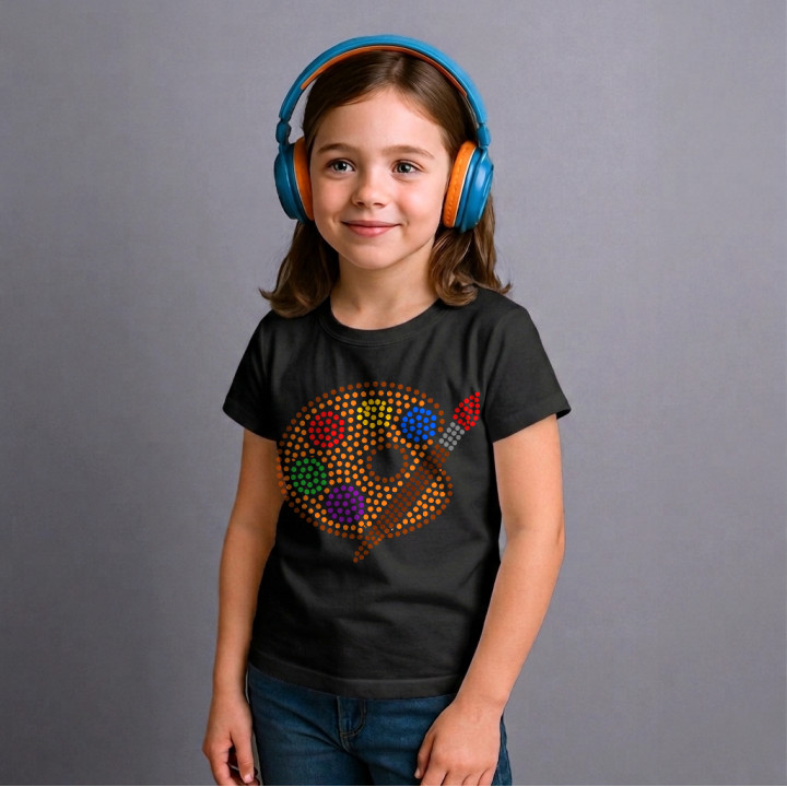 Paletă de pictor din puncte - ziua punctului - tricou pentru copii